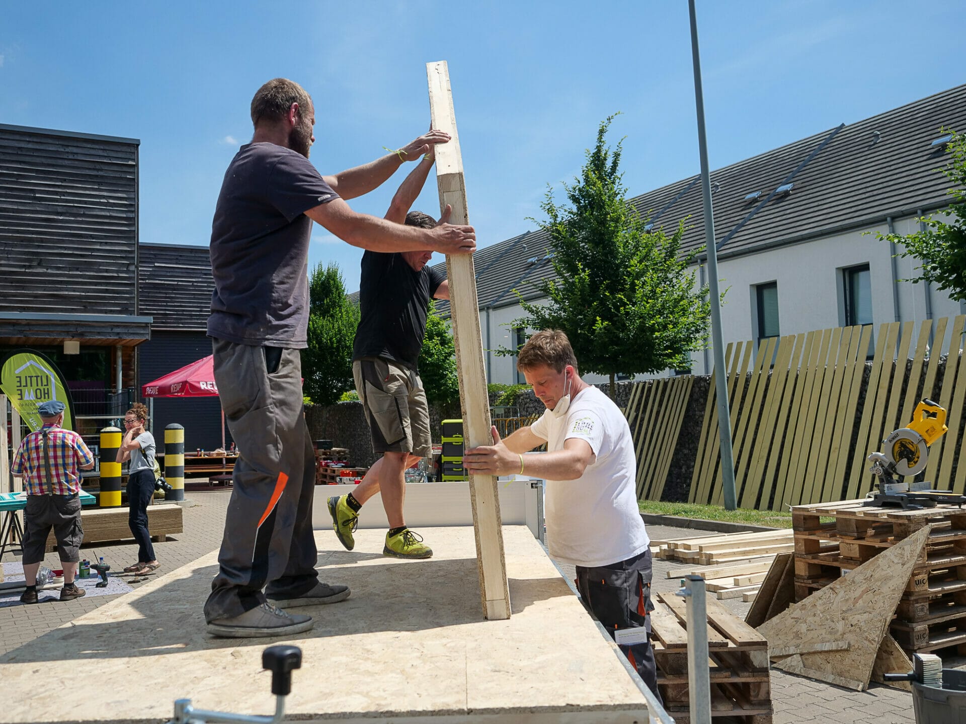 Bau des neuen Little Home am 26. Juni 2021 in Hannover. Foto: Niklas Golitschek